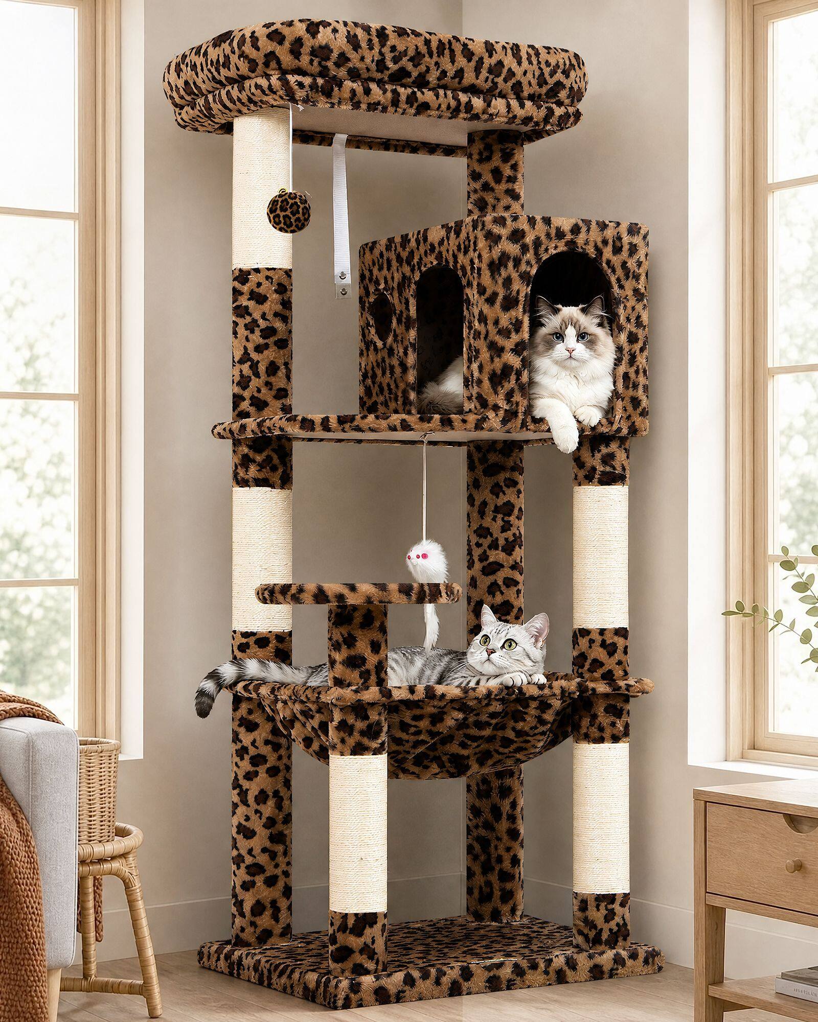 globlazer-f-series-f53-arbre-chat-l-opard-135-cm image 1