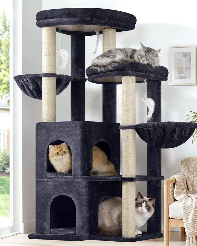 globlazer-s-series-s63-arbre-chat-gris-fonc-160-cm image 1