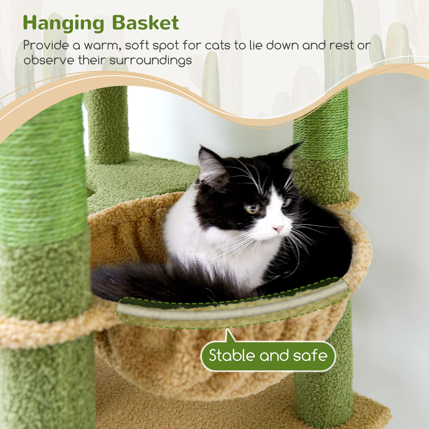 globlazer-s72-arbre-chat-cactus-vert-183-cm-grand image 6