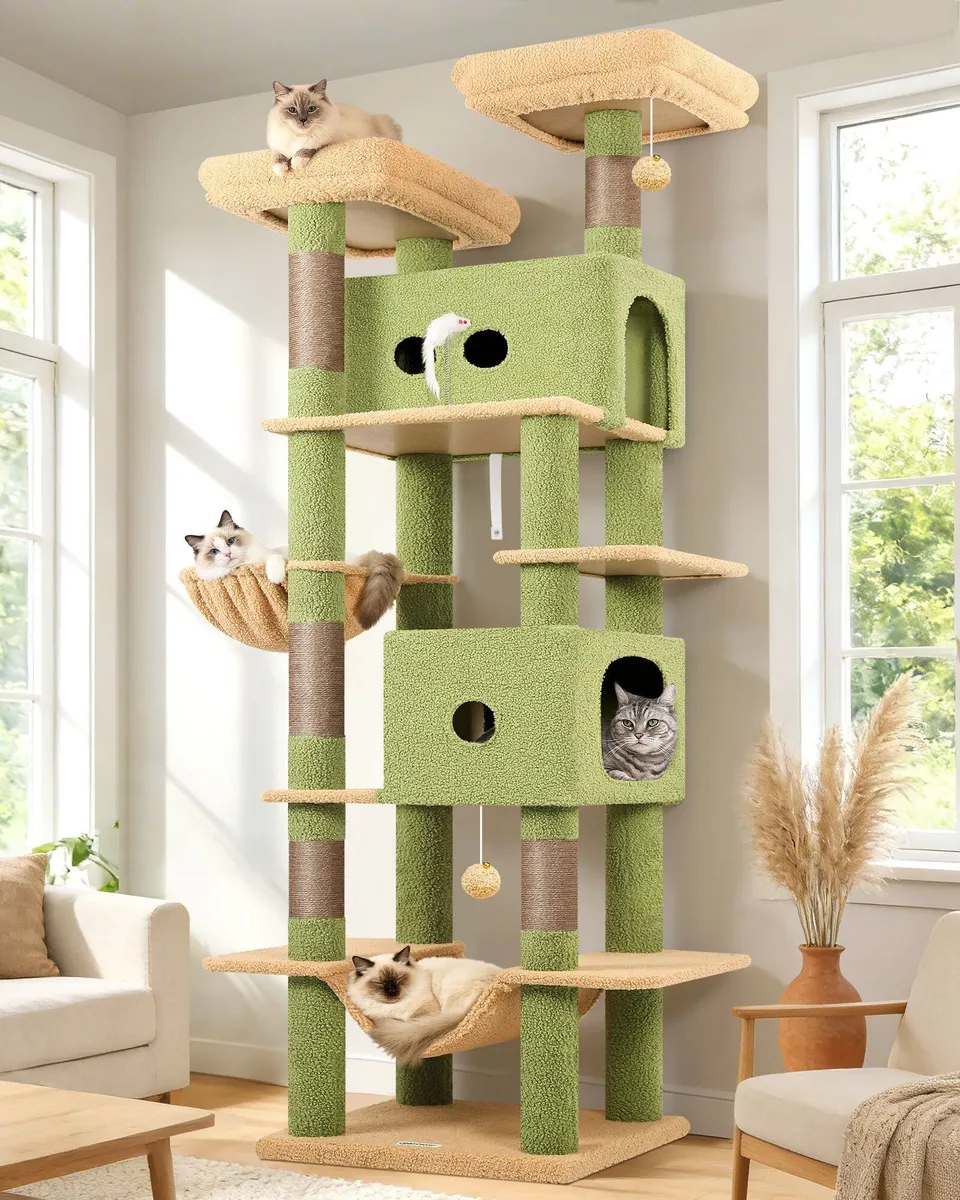 globlazer-s80b-arbre-chat-vert-cactus-80-pouces image 1