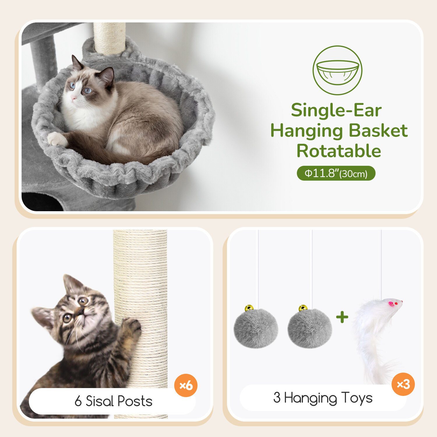 globlazer-f65d-arbre-chat-gris-clair-165-cm-haut image 6