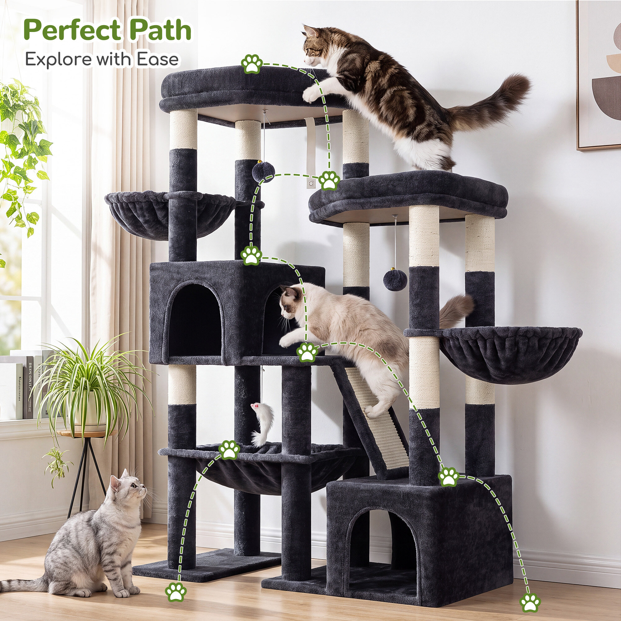 globlazer-s-series-s59-arbre-chat-gris-fonc-150-cm image 8