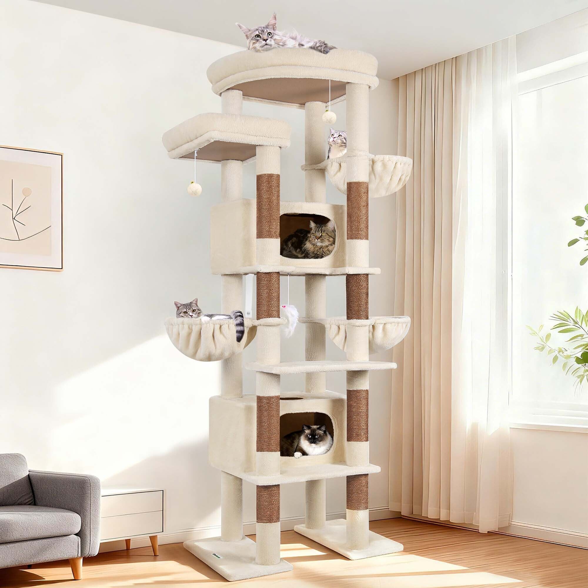 globlazer-f-series-f84-arbre-chat-beige-84-pouces-xxl image 1