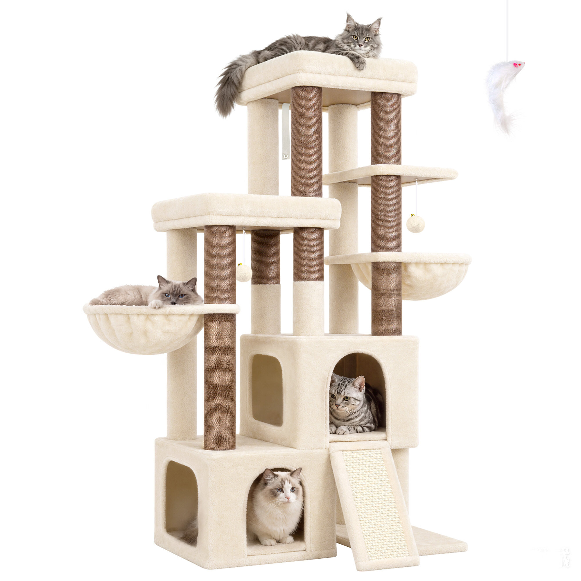 globlazer-s62-arbre-chat-62-pouces-beige-compact image 4