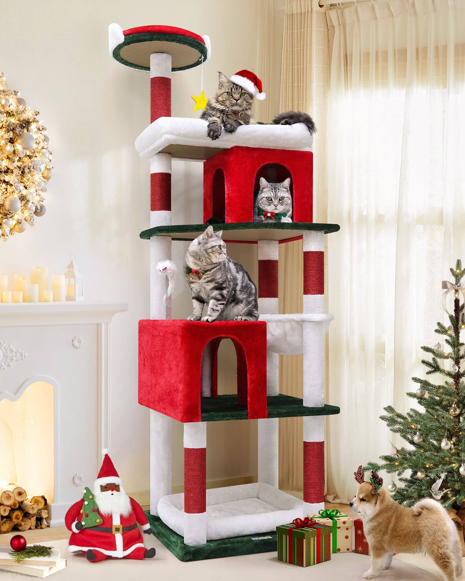 globlazer-s72-arbre-chat-183-cm-rouge-blanc-vert-no-l image 1
