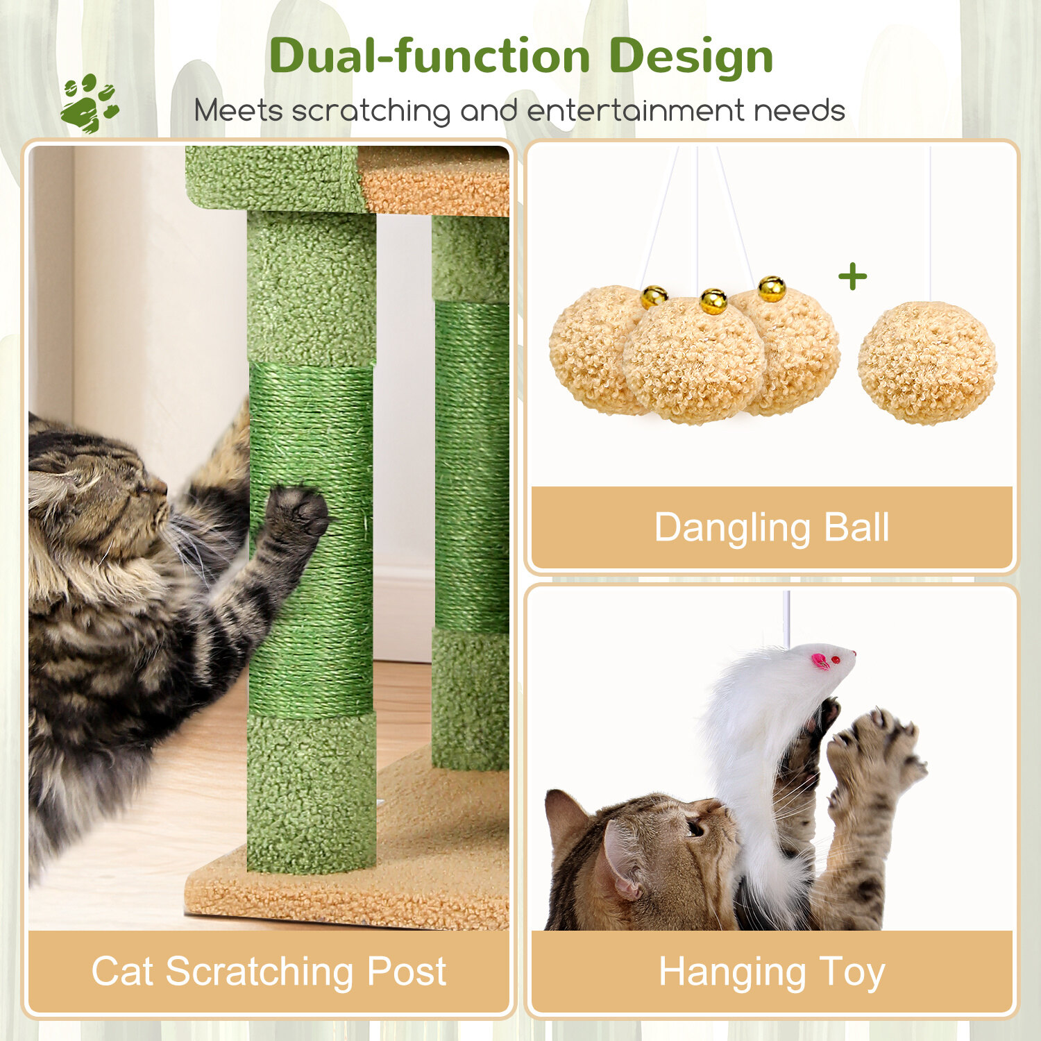 globlazer-f82-arbre-chat-cactus-vert-82-pouces-haut image 6