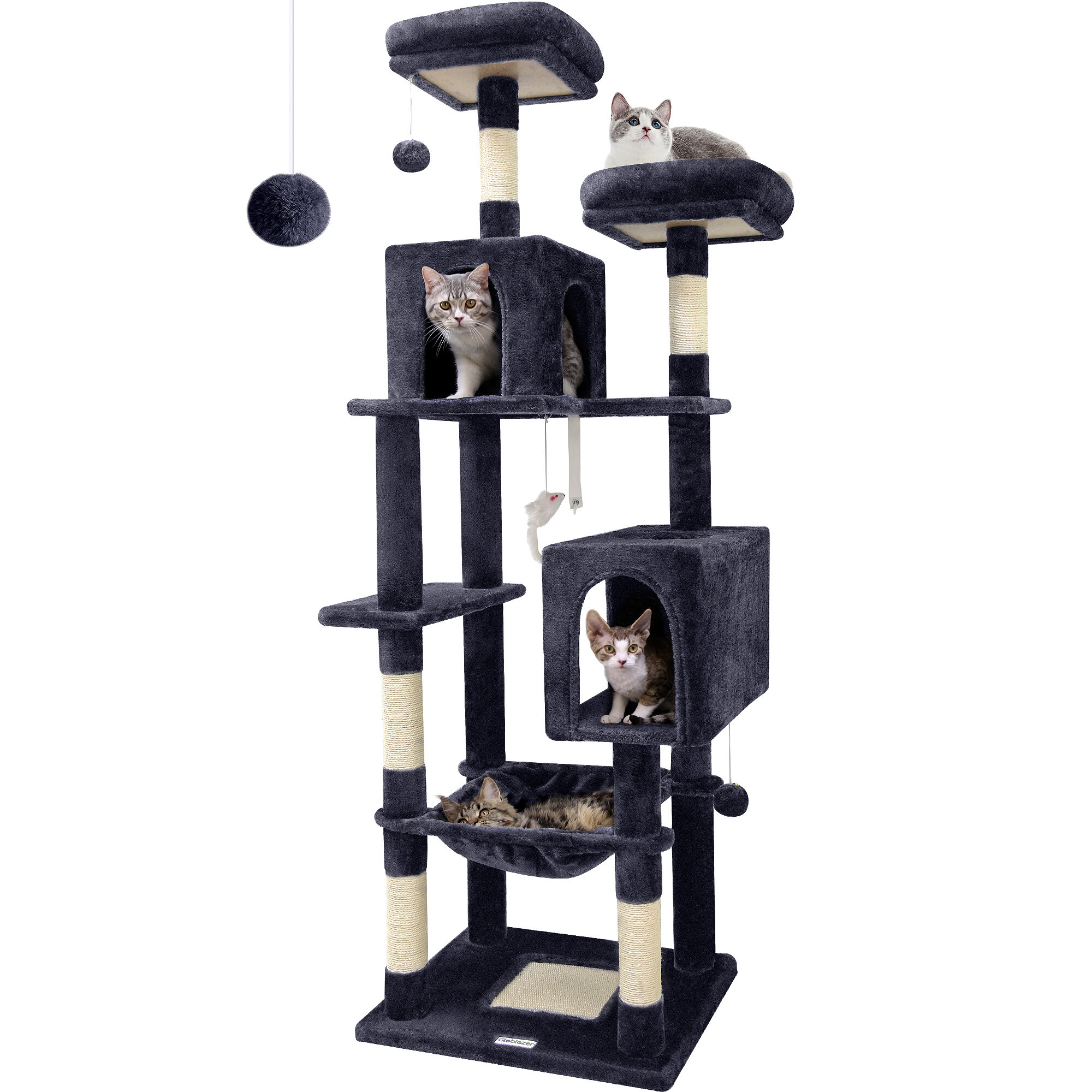 globlazer-f70-arbre-chat-gris-fonc-178-cm image 1