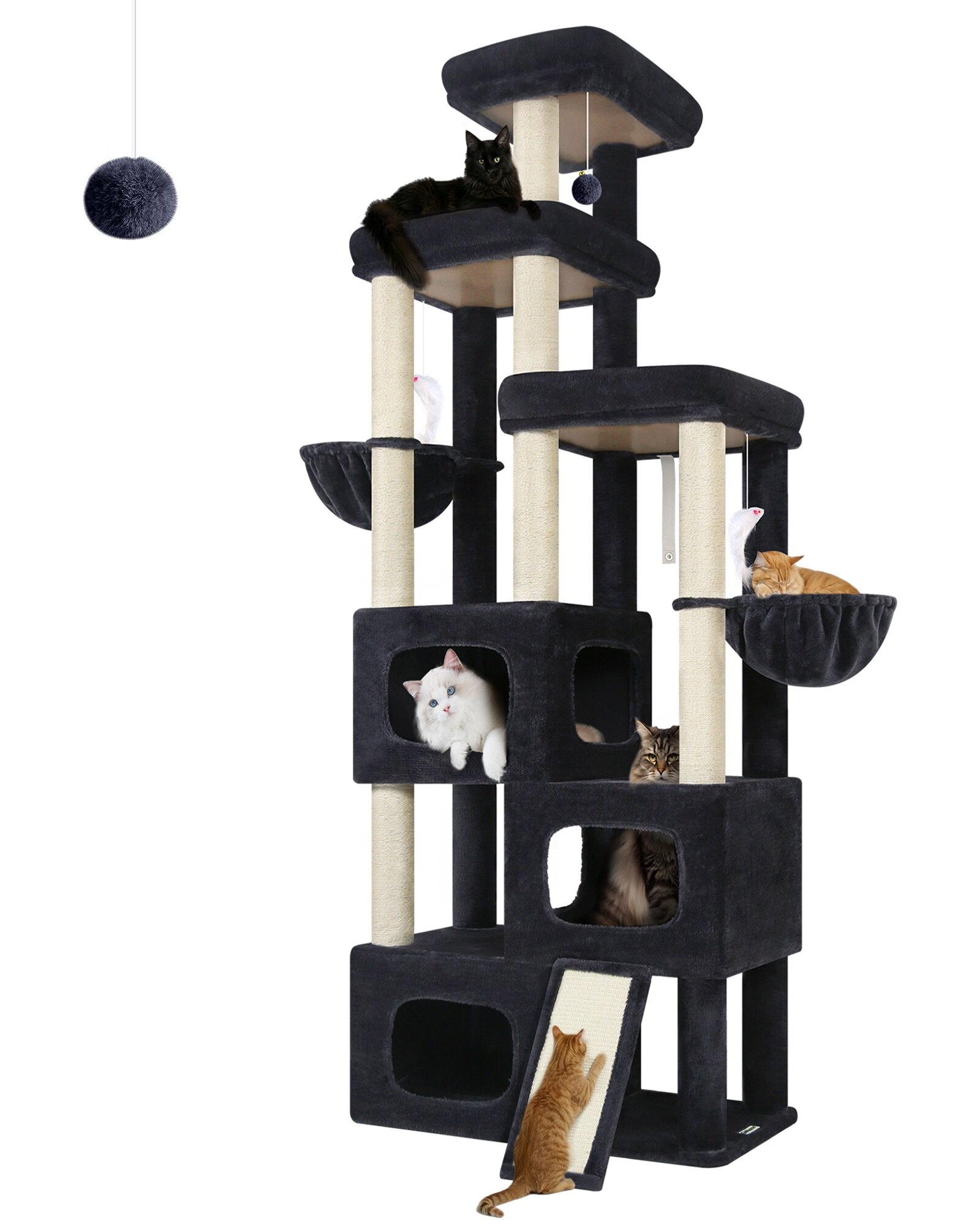 globlazer-s85-arbre-chat-grand-gris-fonc-215-cm image 2