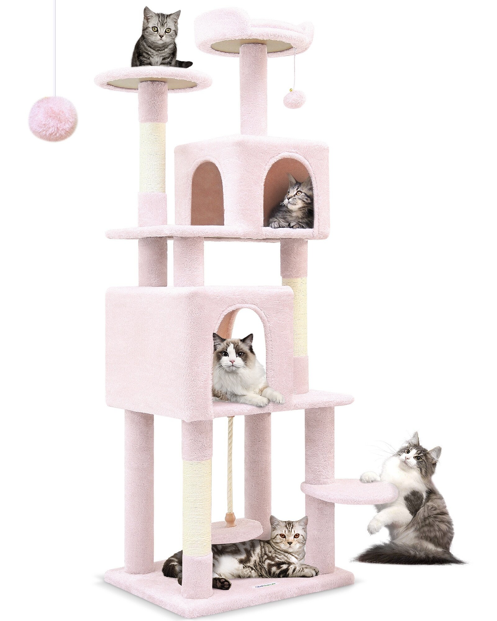 globlazer-f62-arbre-chat-tour-rose-157-cm image 2