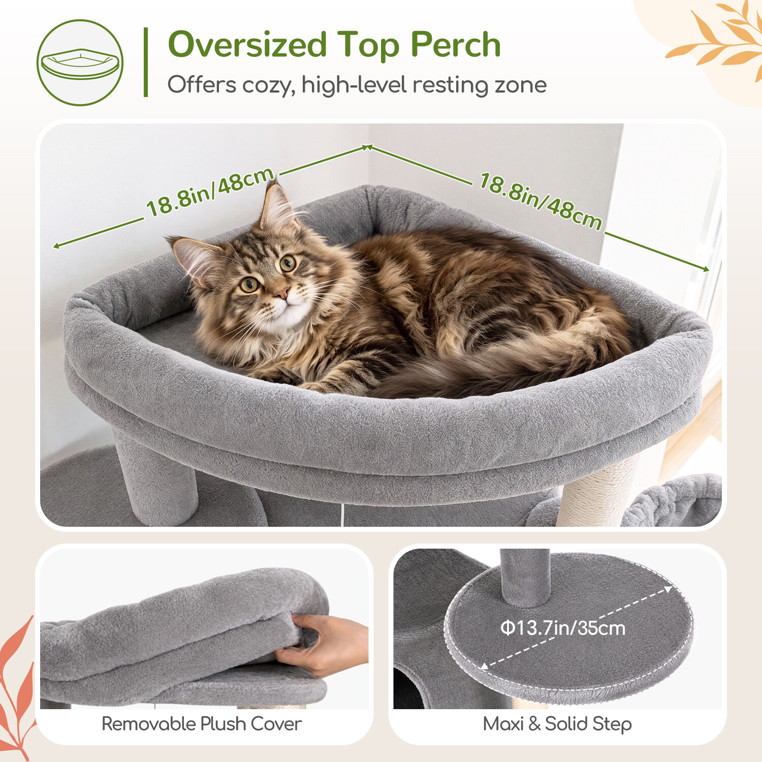 globlazer-c-series-c73-arbre-chat-angle-gris-clair-185-cm image 3