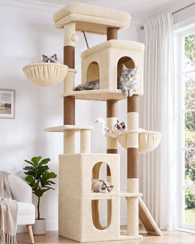 globlazer-f-series-f70f-arbre-chat-beige-70-pouces-grand image 1