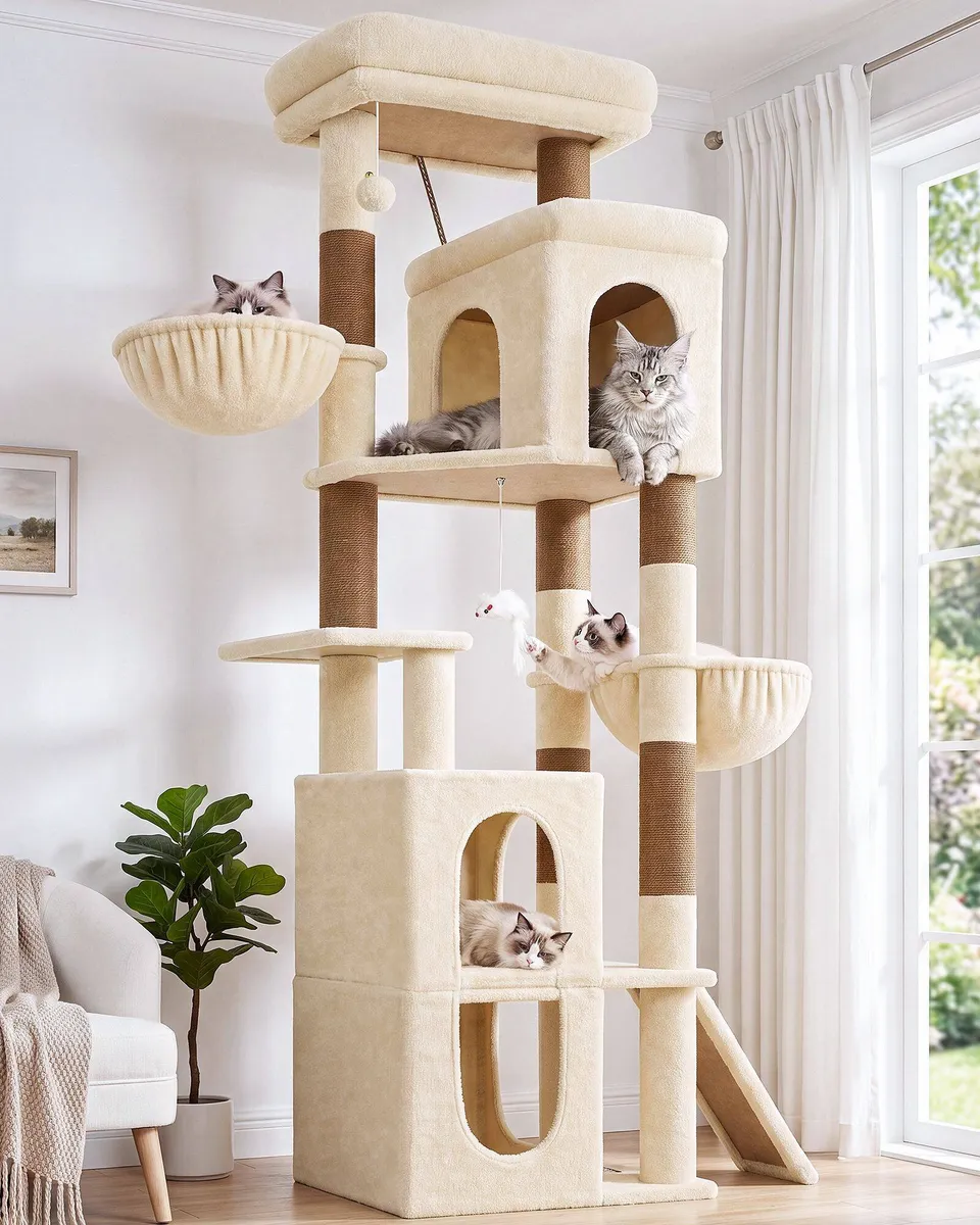 globlazer-f-series-f70f-arbre-chat-beige-70-pouces-grand image 1