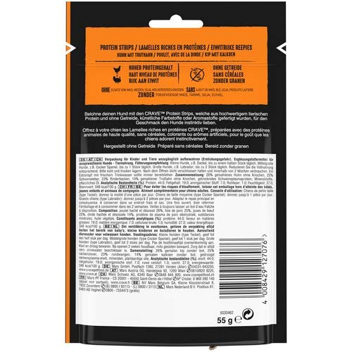 crave-protein-strips-friandise-poulet-dinde-7x55g image 3