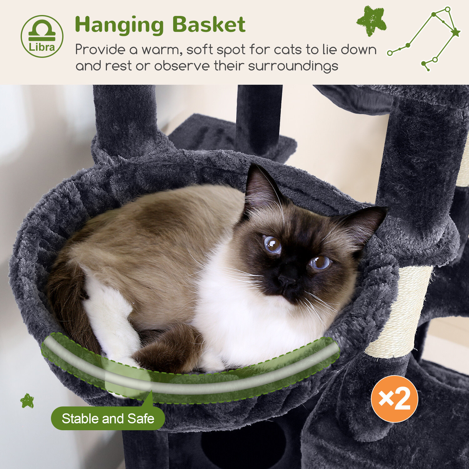 globlazer-z78-arbre-chat-gris-fonc-78-pouces-grand image 5