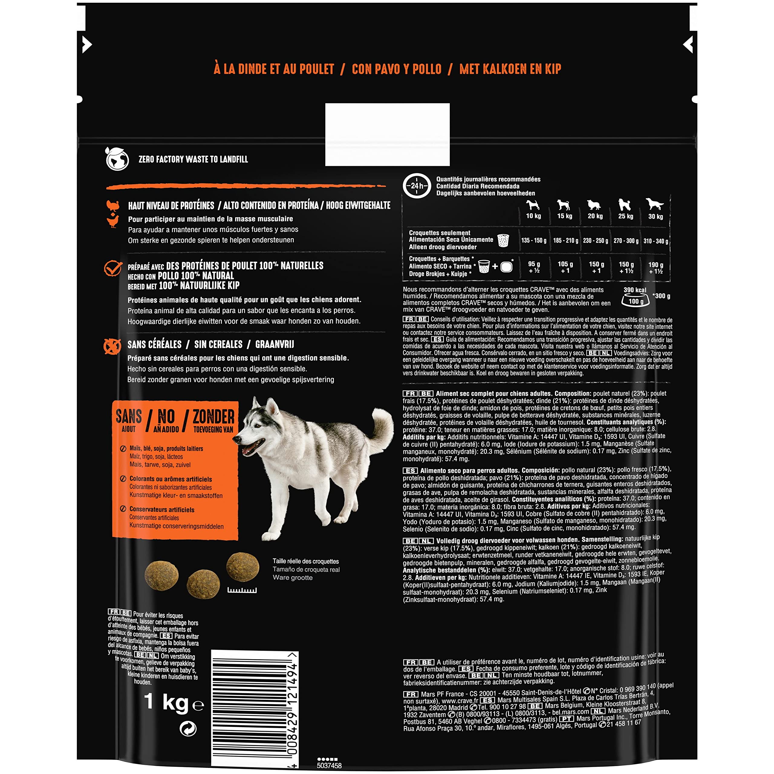 crave-dinde-poulet-croquettes-chien-adulte-6x1kg image 2