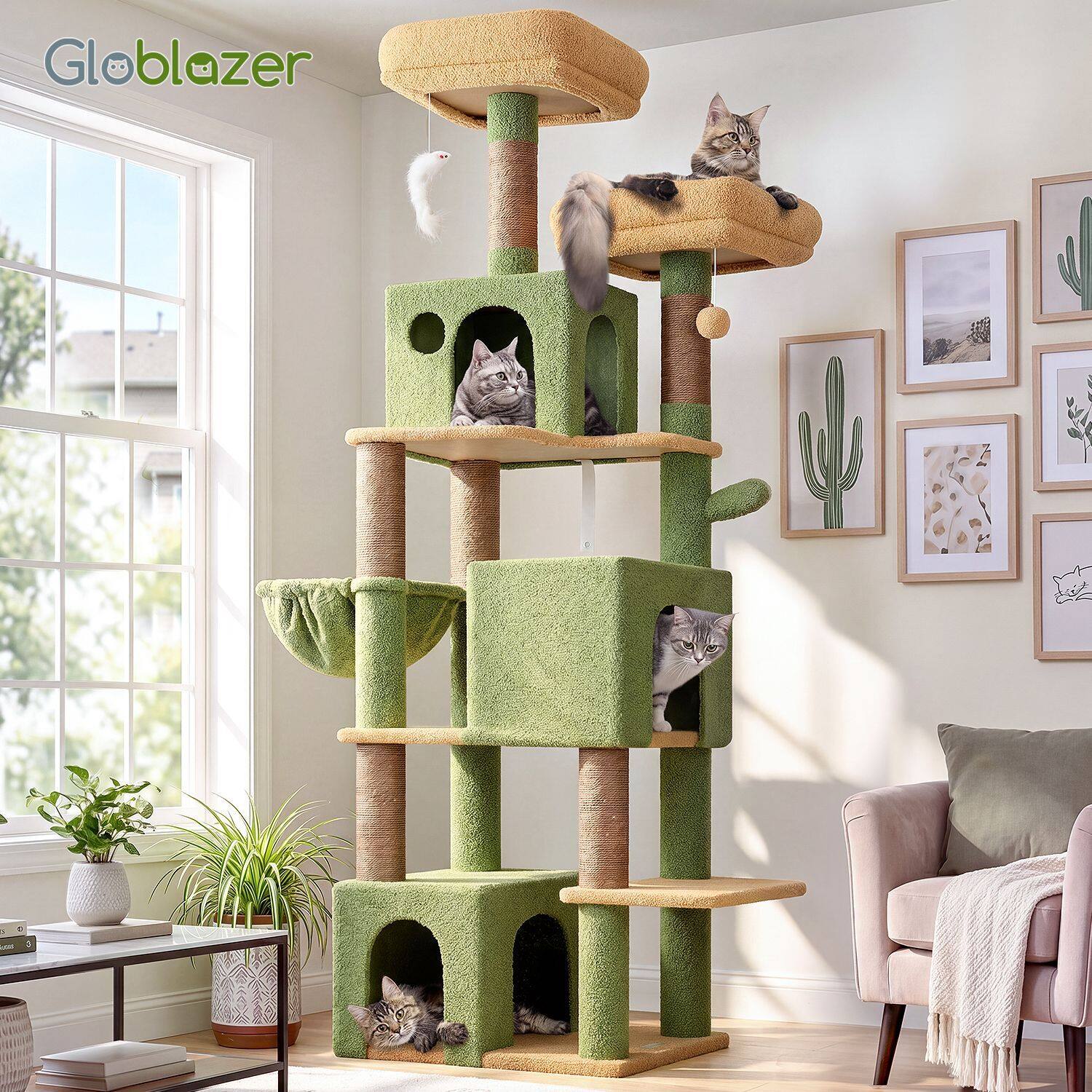 globlazer-f71-f-series-tour-chat-vert-cactus-71-pouces image 8