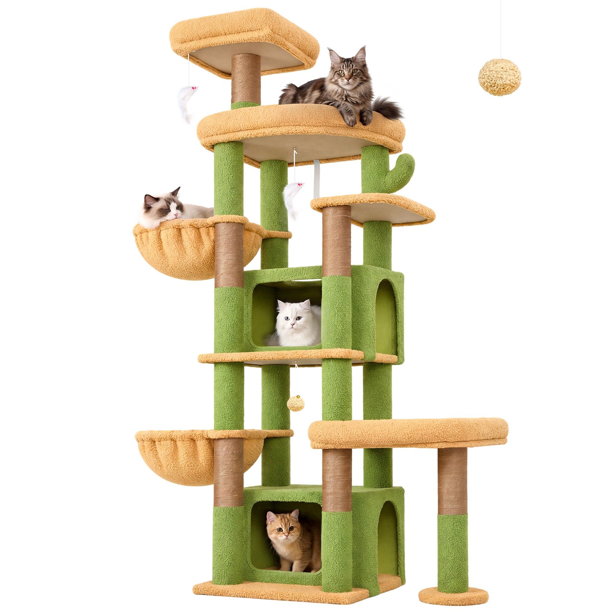 globlazer-s-series-s75-arbre-chat-cactus-vert-75-pouces image 2