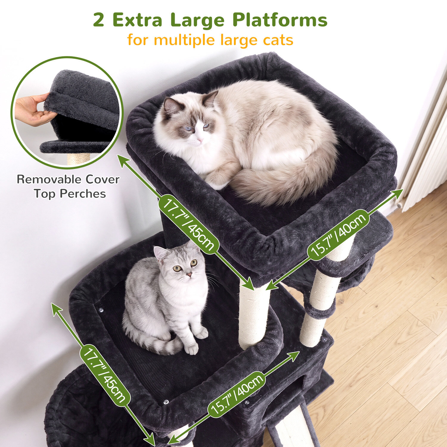 globlazer-s-series-s62-arbre-chat-gris-fonc-157-cm image 4