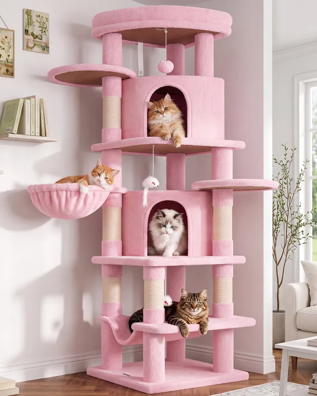 globlazer-c66-arbre-chat-rose-168-cm-angle image 1