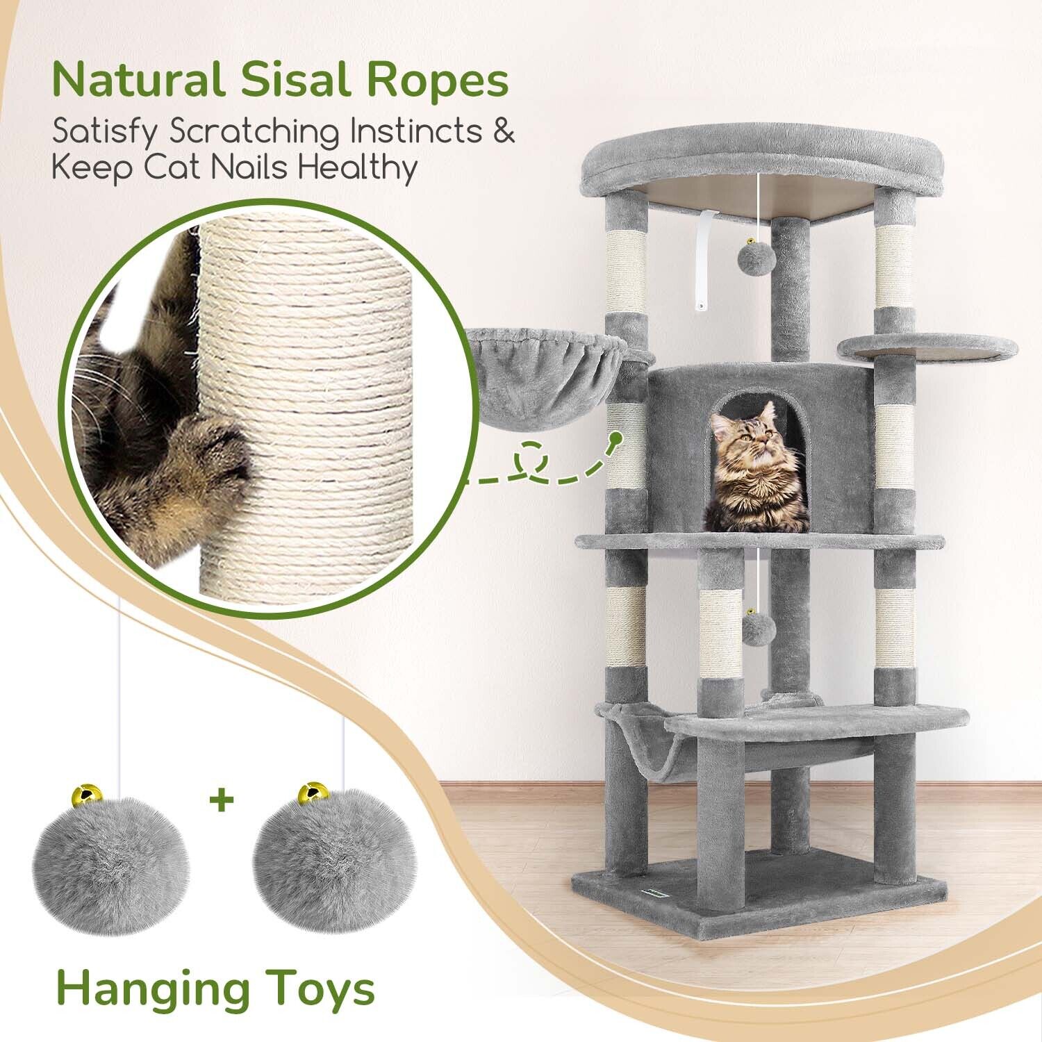 globlazer-c51-arbre-chat-angle-130-cm-gris-clair image 7