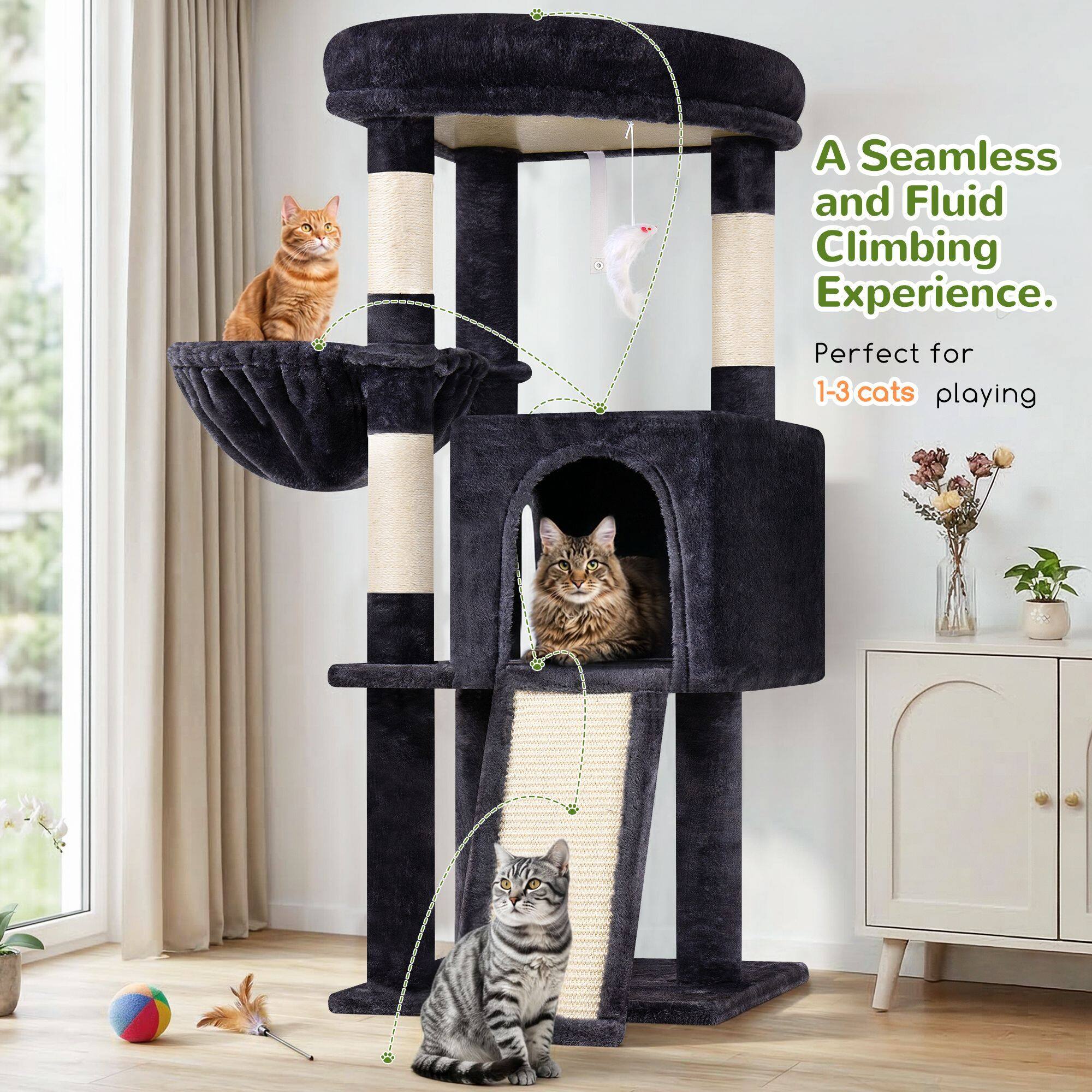globlazer-f-series-f45-arbre-chat-grand-chat-gris-45-pouces image 4