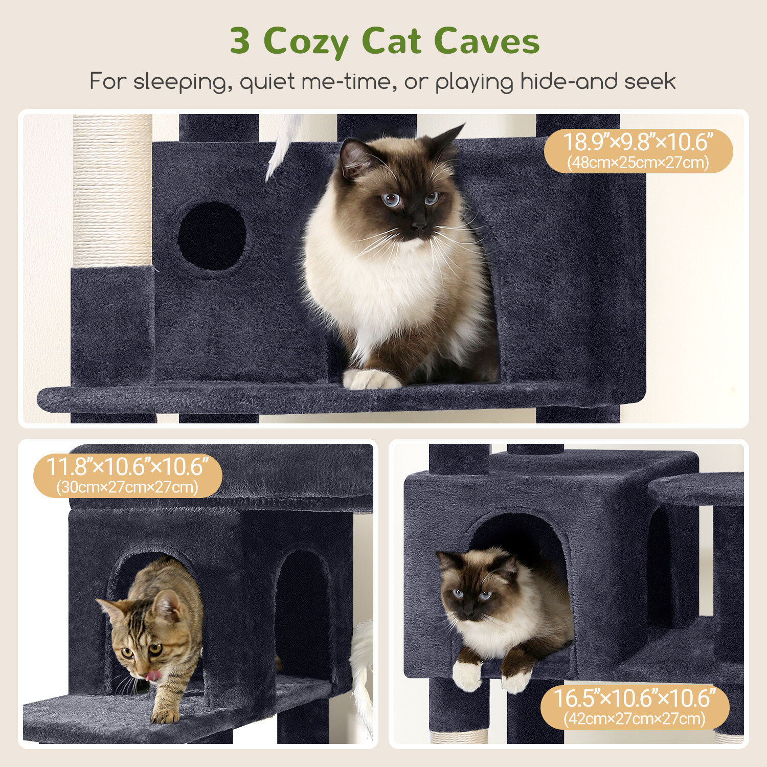 globlazer-f66-arbre-chat-66-pouces-gris-fonc image 5