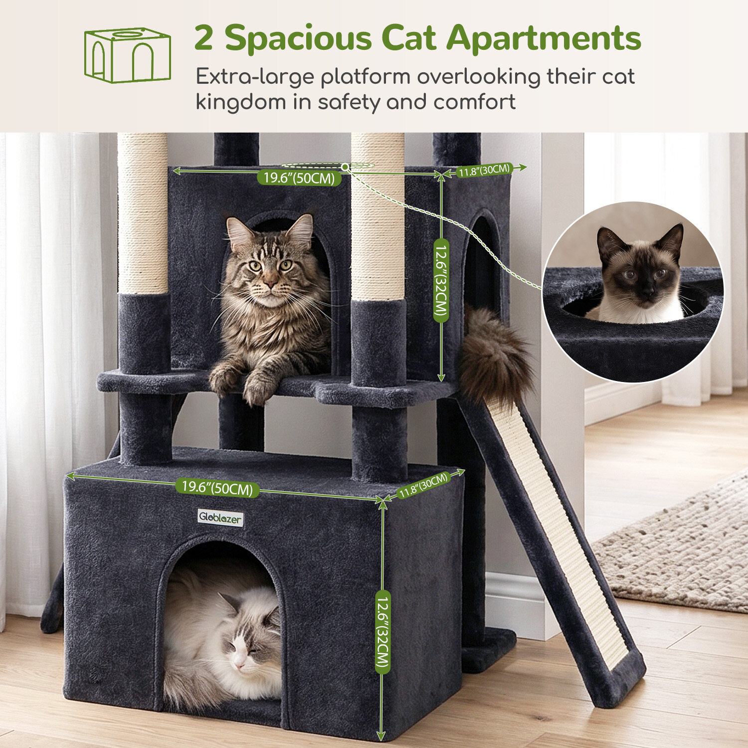 globlazer-f-series-f74g-arbre-chat-gris-fonc-74-pouces image 3
