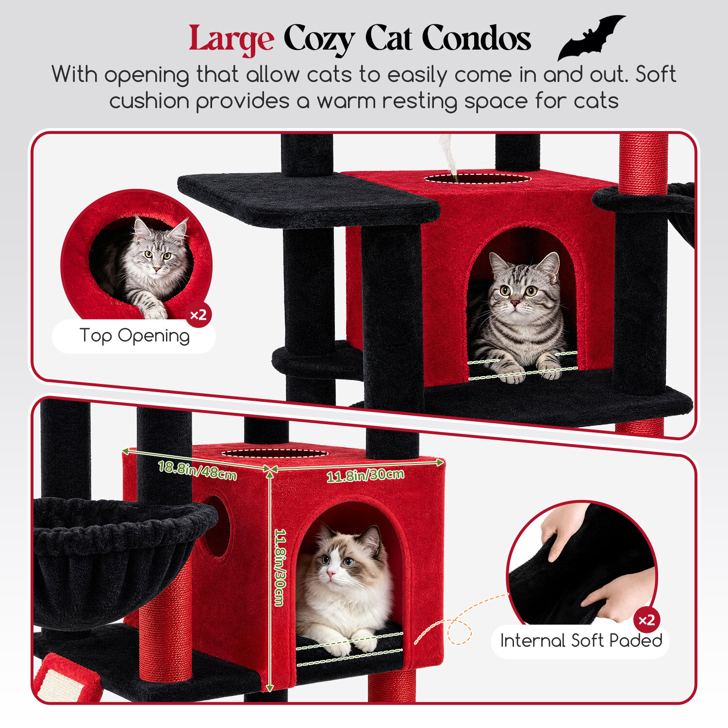 globlazer-s78g-arbre-chat-grand-rouge-noir-198-cm image 4