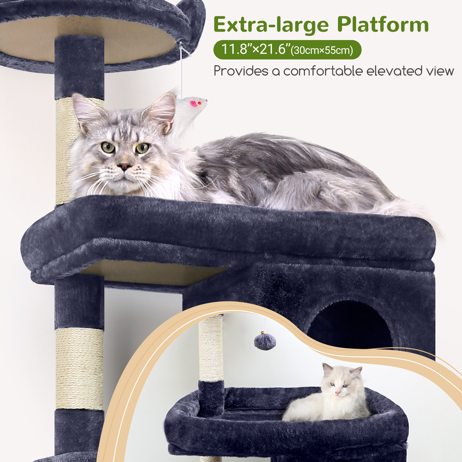 globlazer-s-series-s72-arbre-chat-gris-fonc-183-cm image 3