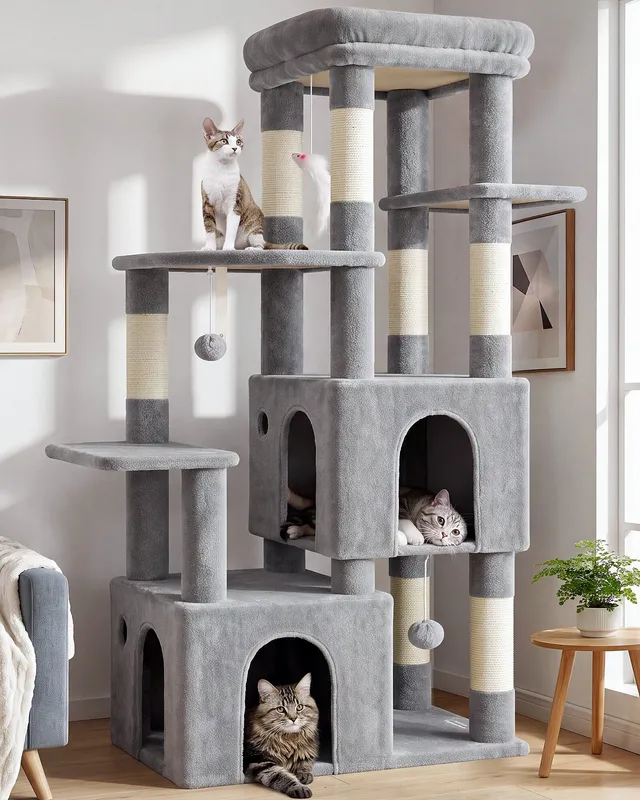globlazer-f61-arbre-chat-61-pouces-gris-clair image 1