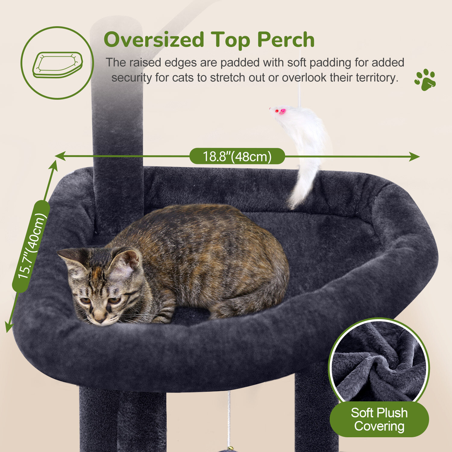 globlazer-f64-arbre-chat-64-pouces-gris-fonc-sisal image 8