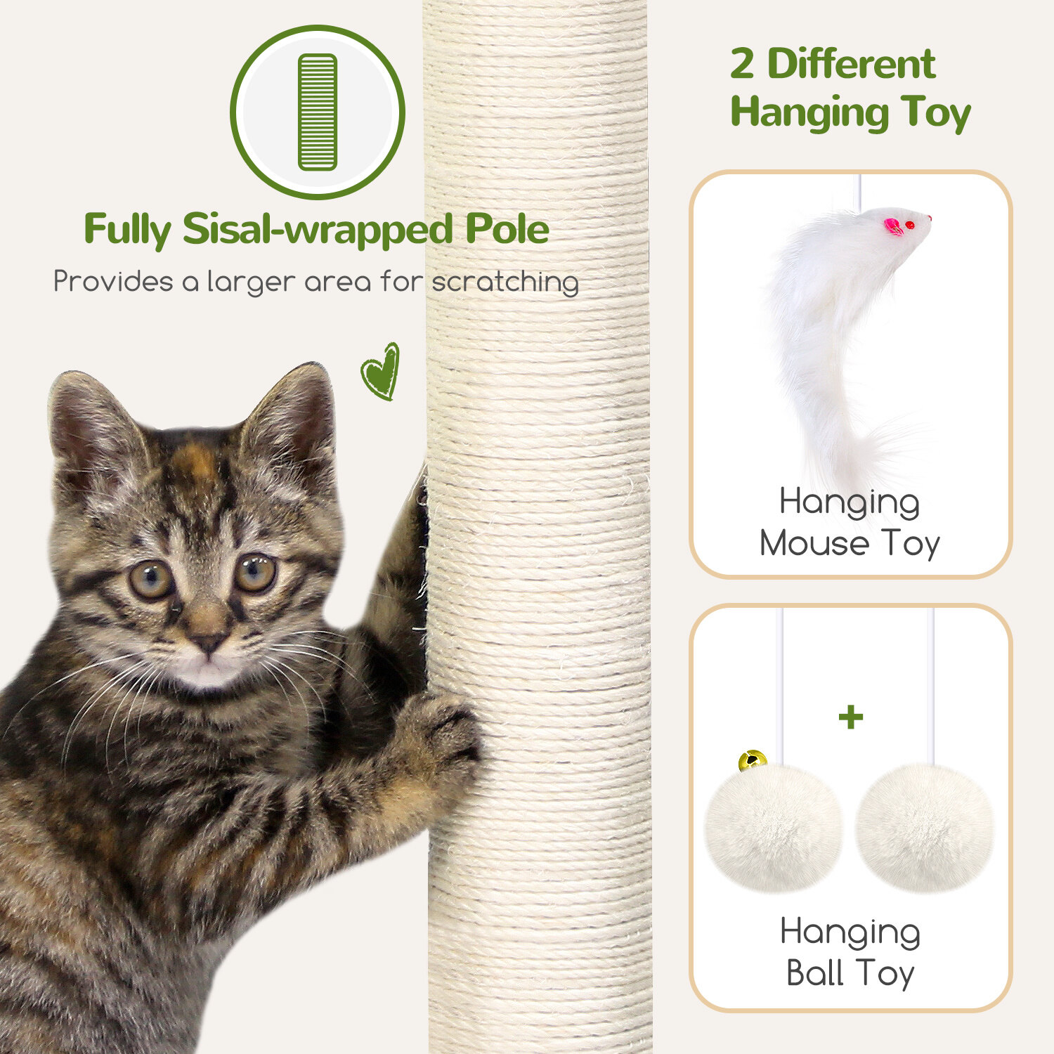 globlazer-f-series-fc61-arbre-chat-cabane-blanc-bleu-155cm image 7