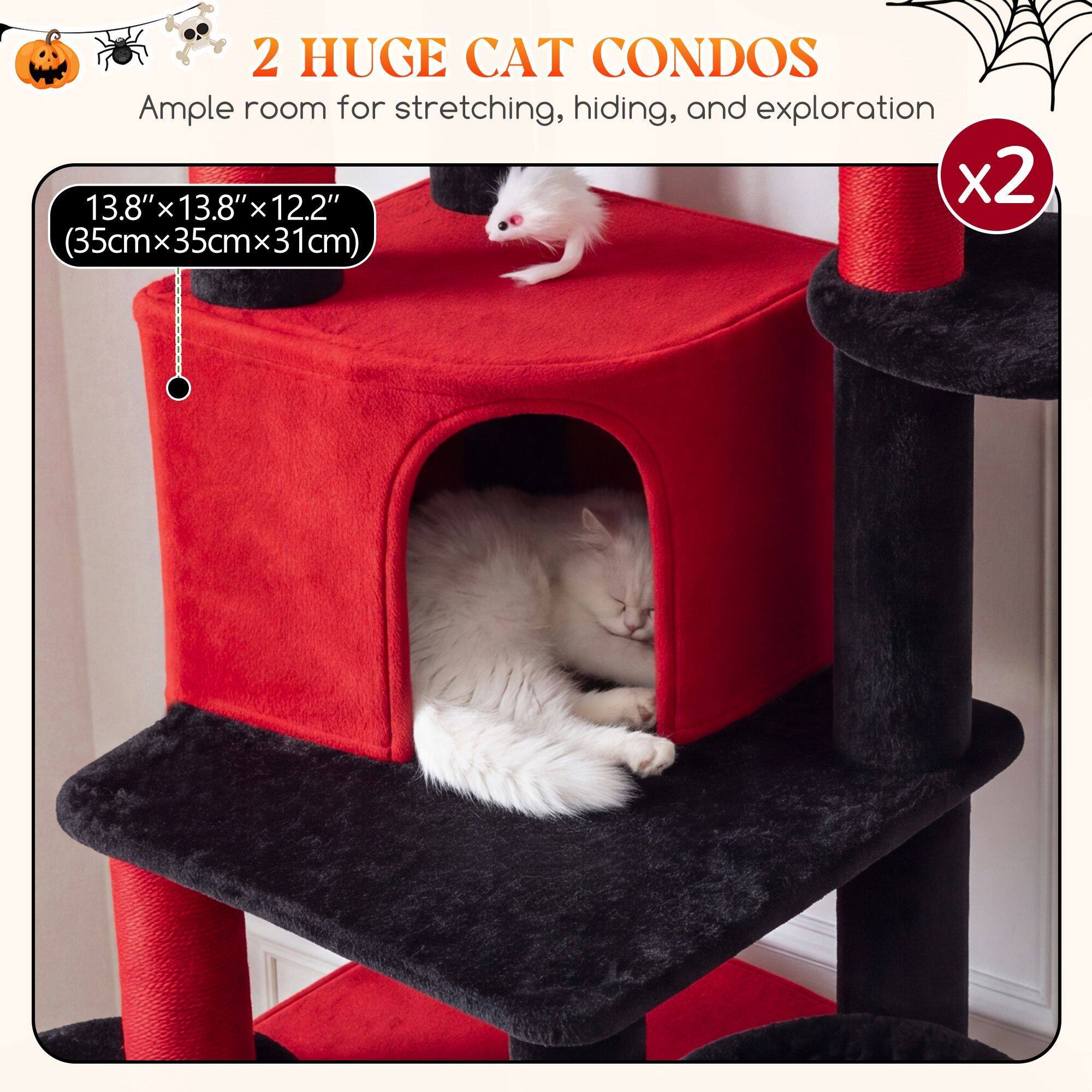 globlazer-c68-c-series-arbre-chat-d-angle-rouge-68-pouces image 3