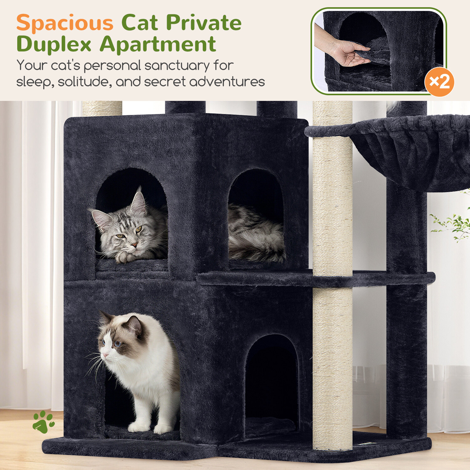 globlazer-s-series-s63-arbre-chat-gris-fonc-160-cm image 5