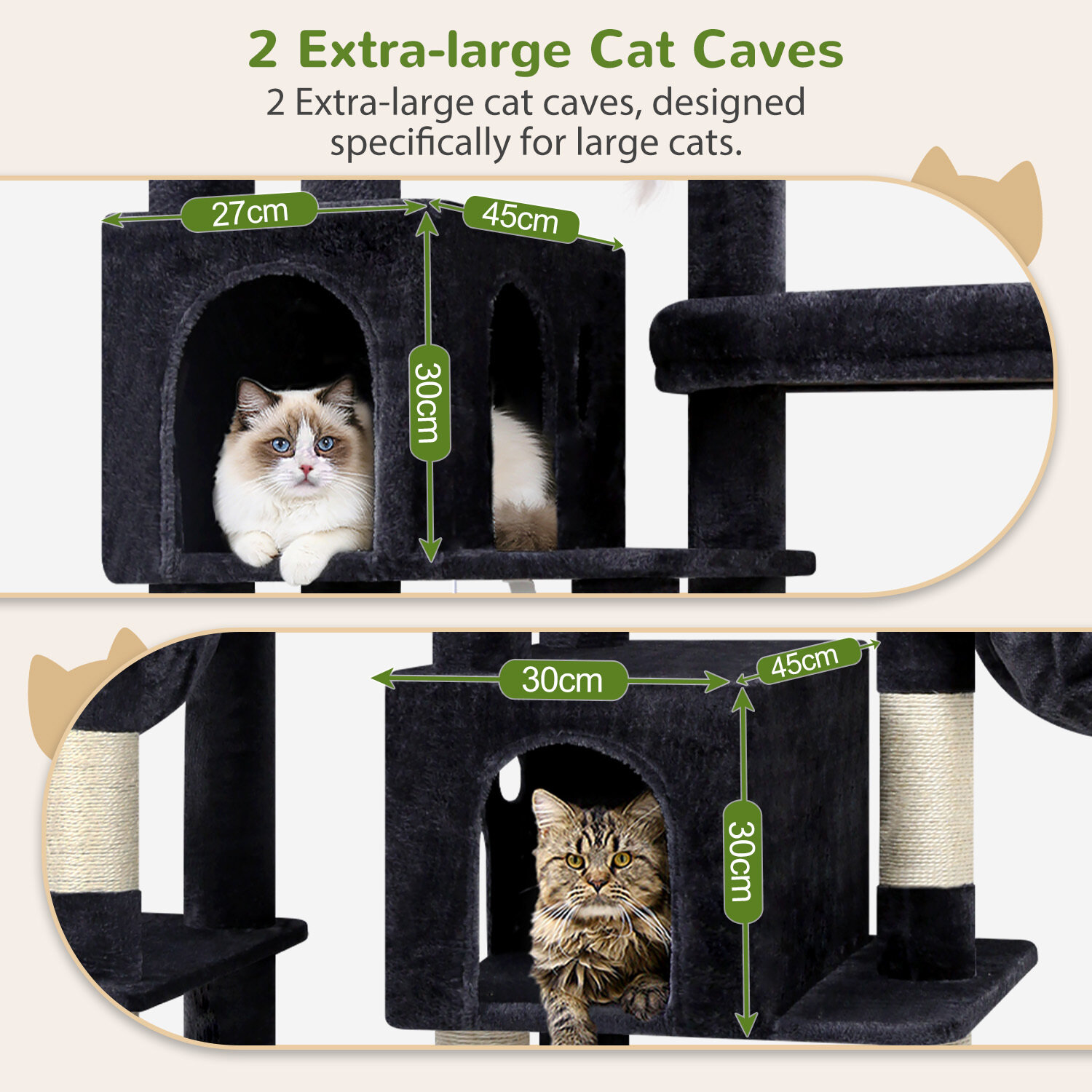 globlazer-f74f-arbre-chat-74-pouces-gris-fonc image 3