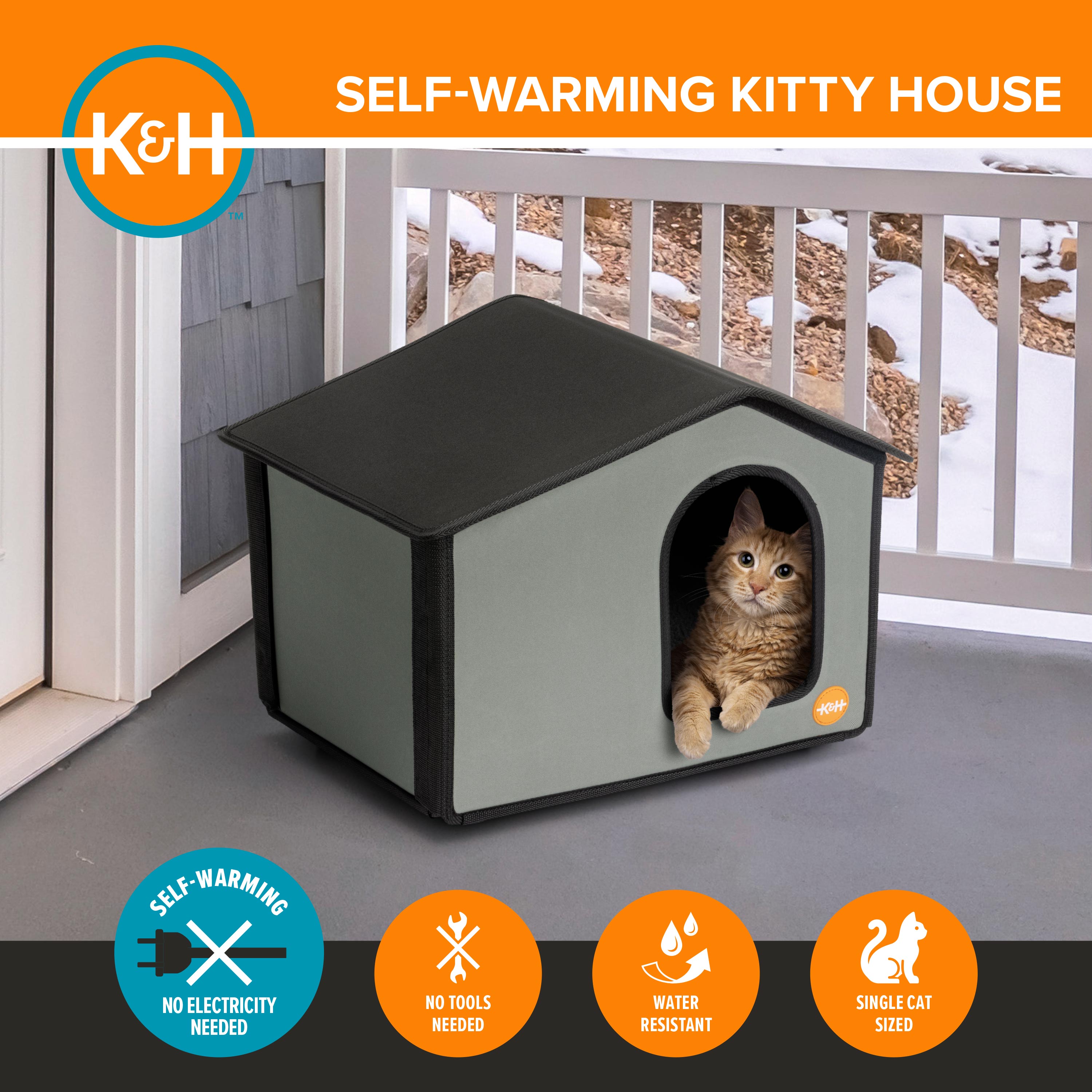 k-h-outdoor-kitty-house-maison-chat-ext-rieur-gris-auto-chauffante image 4