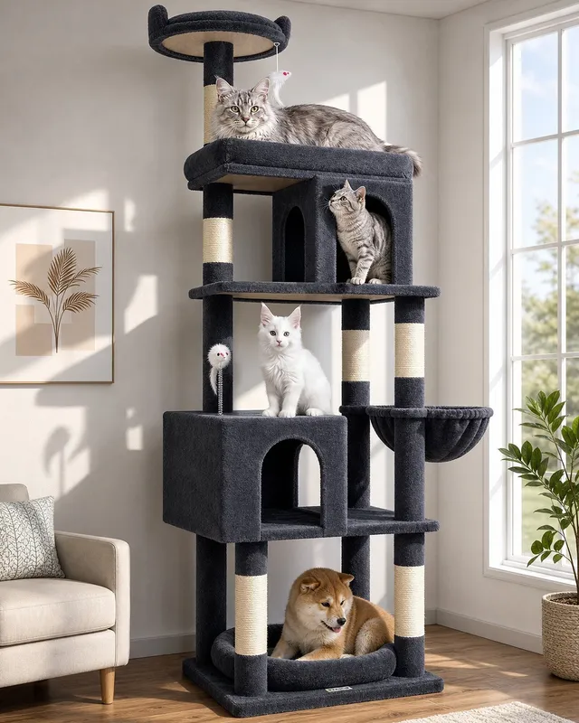 globlazer-s-series-s72-arbre-chat-gris-fonc-183-cm image 1