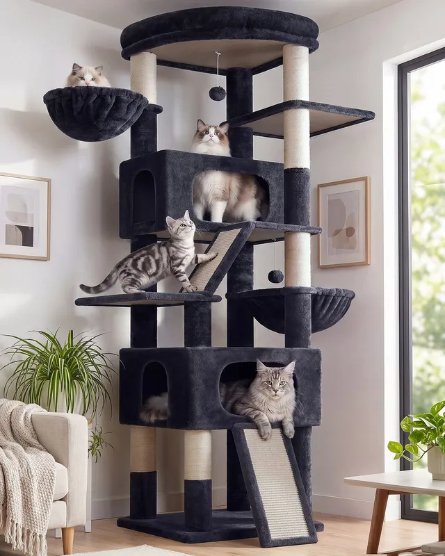 globlazer-s-series-s80h-arbre-chat-gris-fonc-80-pouces image 1