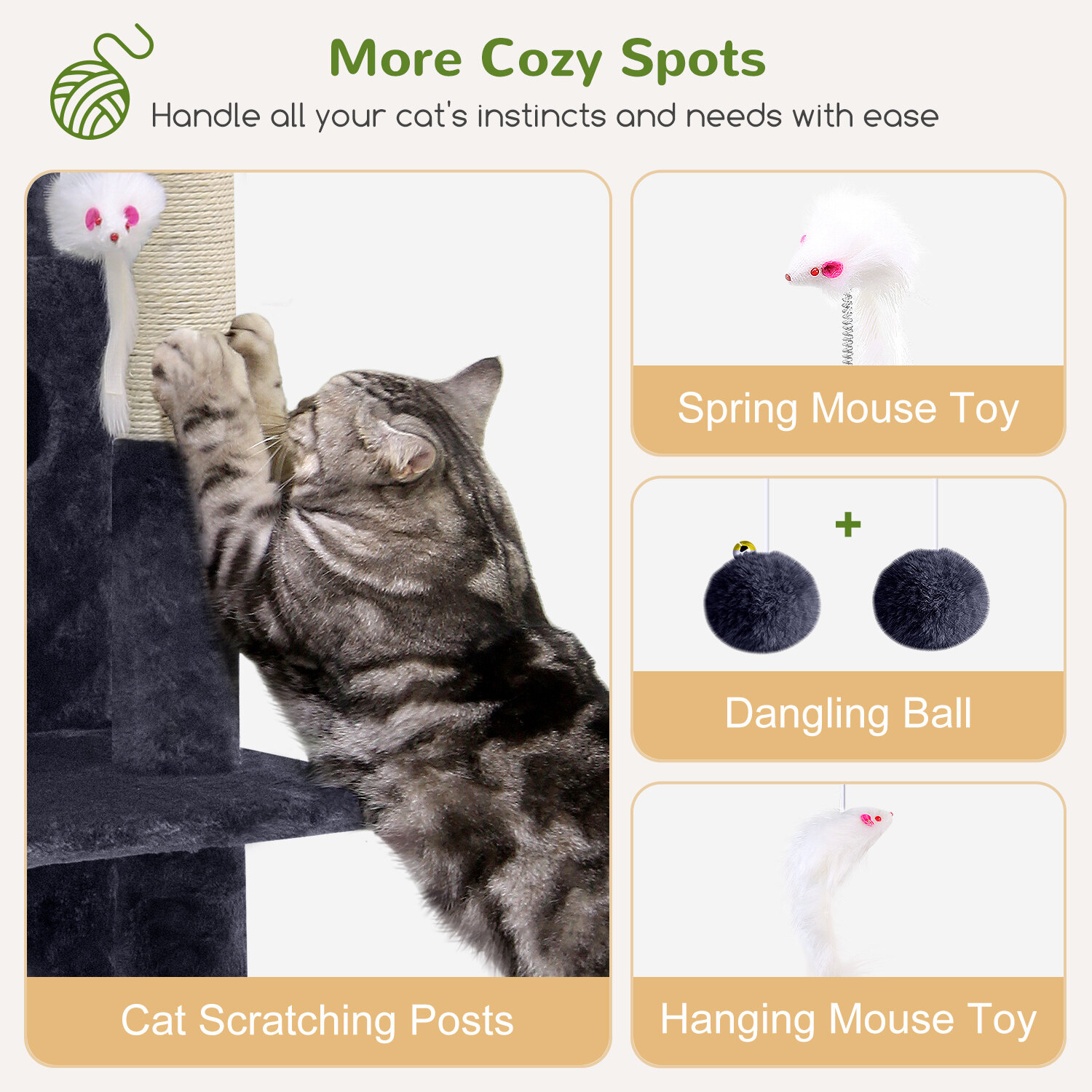 globlazer-f-series-fc50-arbre-chat-gris-fonc-127-cm image 5
