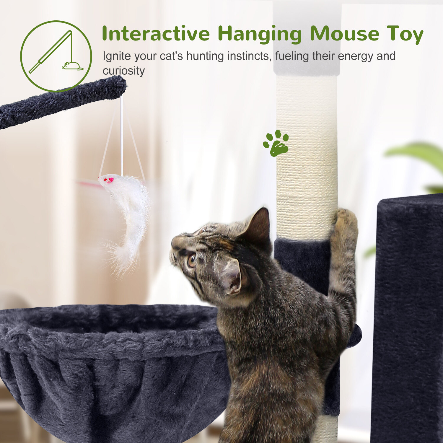 globlazer-f46c-arbre-chat-gris-fonc-117-cm-compact image 8