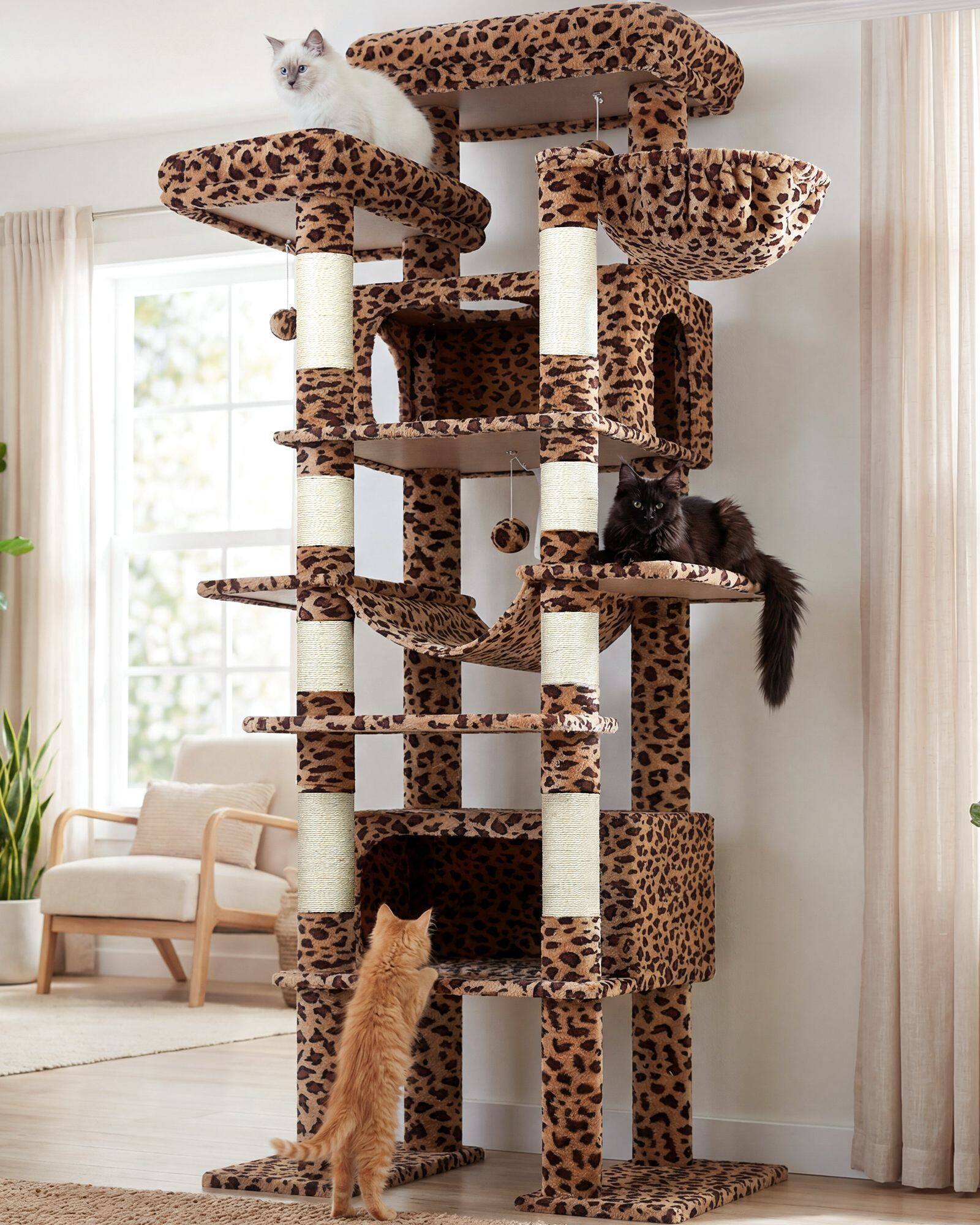 globlazer-f83b-arbre-chat-l-opard-211-cm-xxl image 1