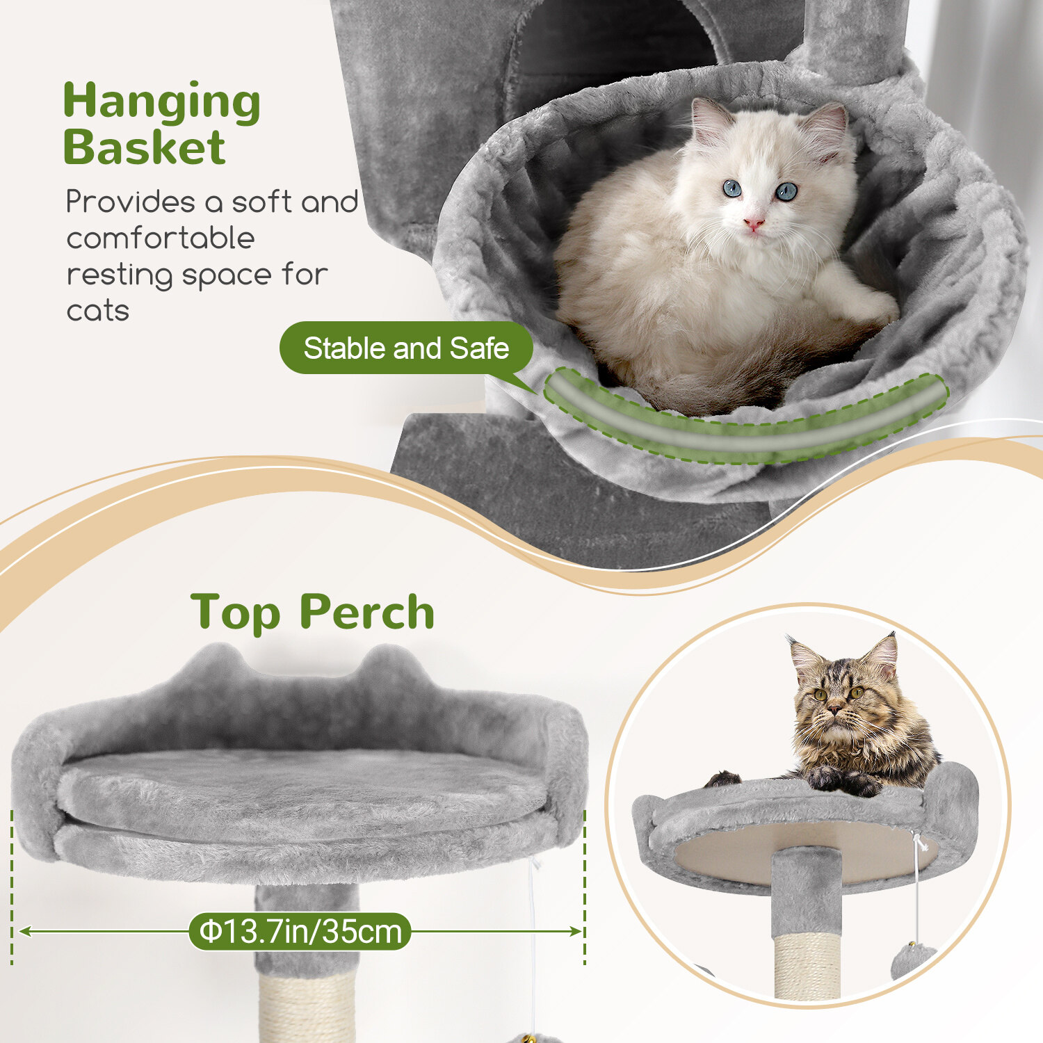 globlazer-f70b-arbre-chat-gris-clair-178-cm image 5