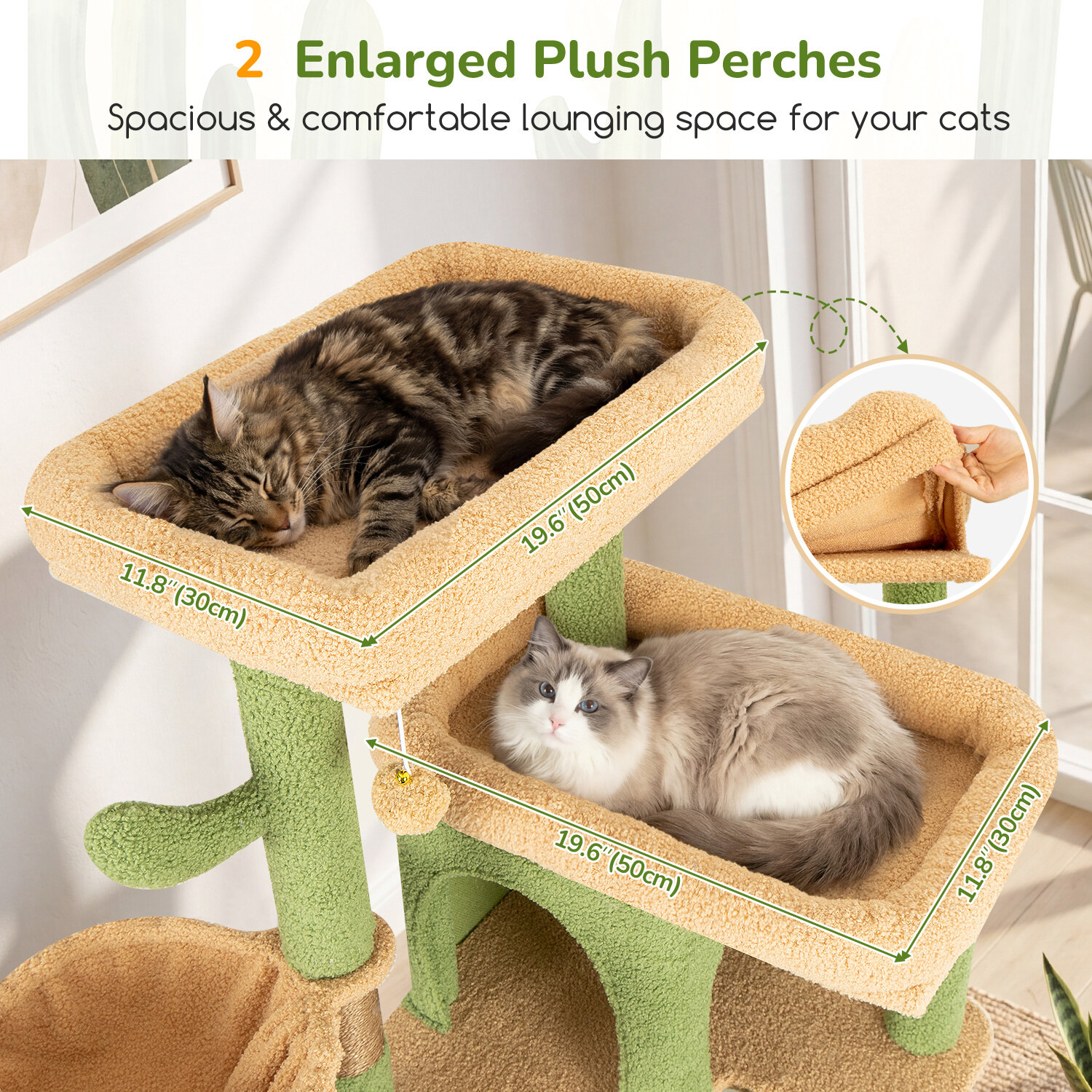 globlazer-s80g-arbre-chat-cactus-vert-203-cm image 2