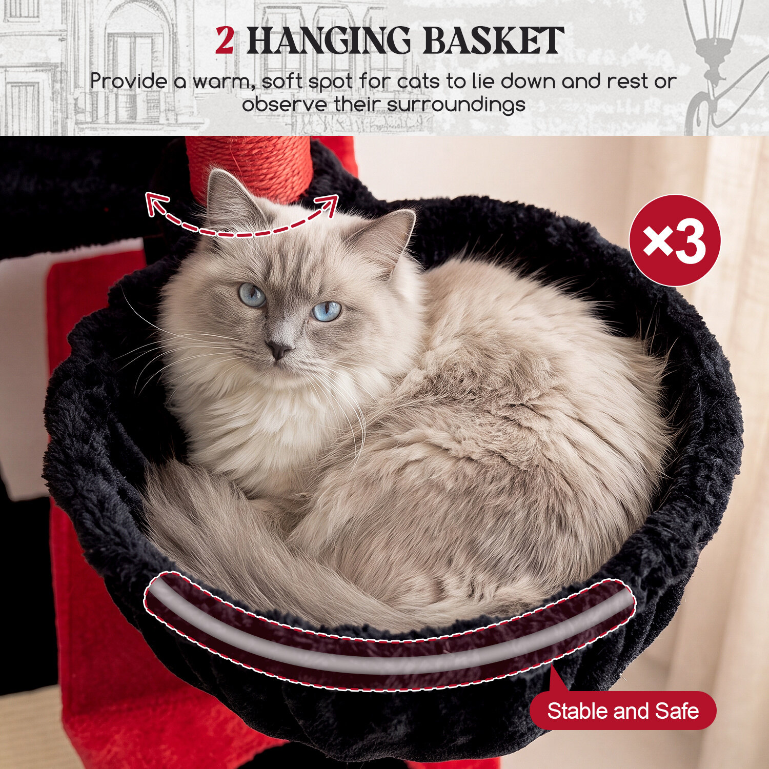 globlazer-f72g-arbre-chat-grand-chat-rouge-noir-183-cm image 5