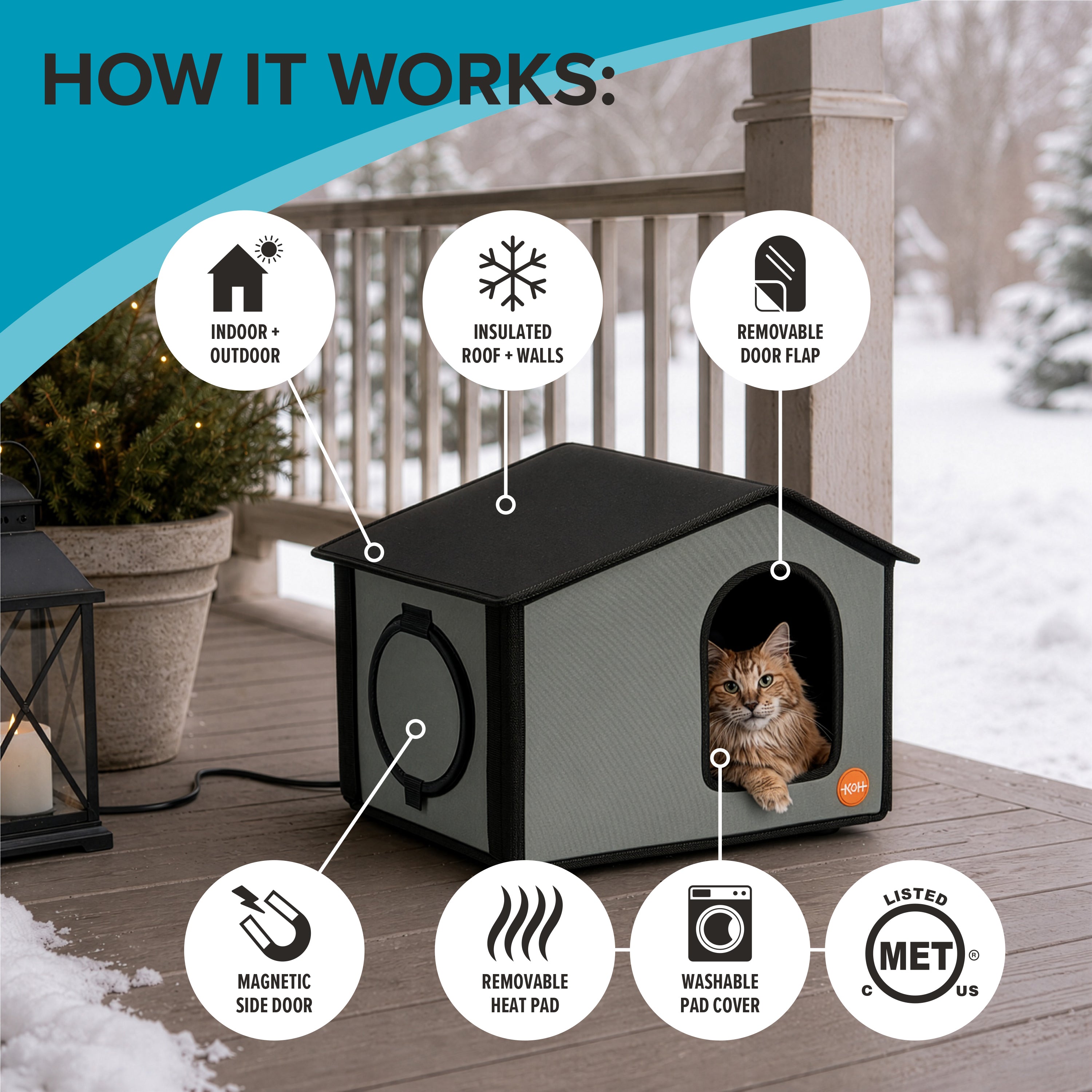 k-h-outdoor-maison-chat-chauffante-grise-isol-e-ext-rieur image 5