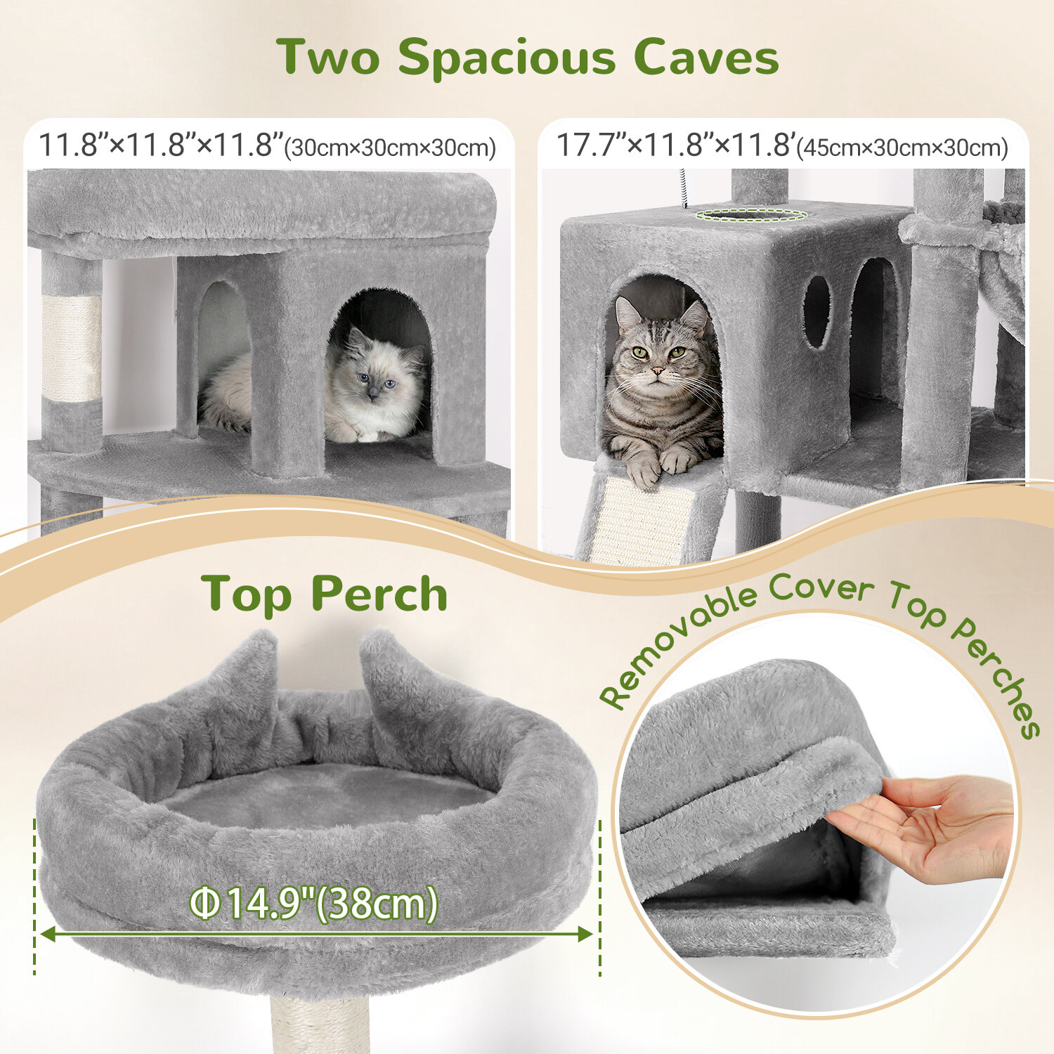 globlazer-s-series-s72-arbre-chat-gris-clair-72-pouces-robuste image 4