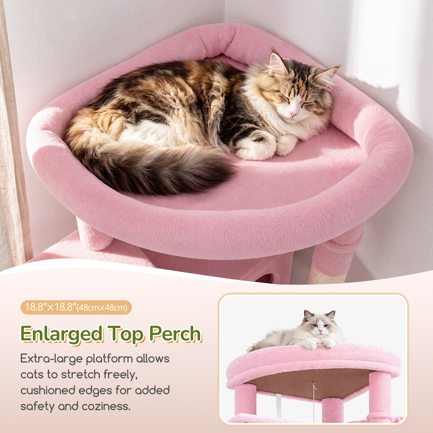 globlazer-s-series-s74-arbre-chat-rose-74-pouces-grand image 3