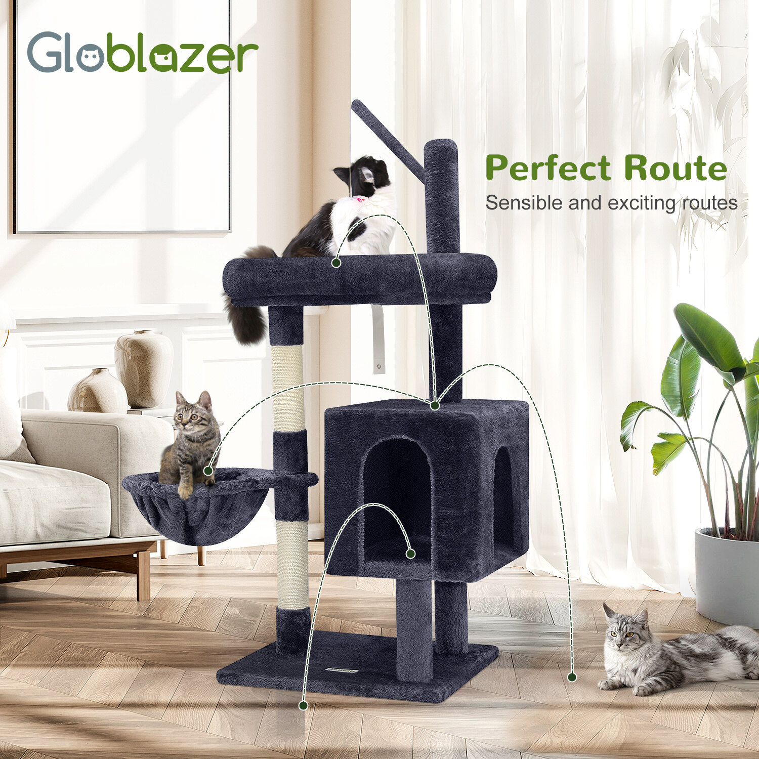globlazer-f46c-arbre-chat-gris-fonc-117-cm-compact image 4