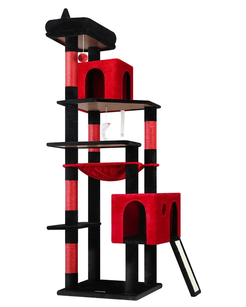 globlazer-f70-pro-arbre-chat-rouge-noir-178-cm image 2
