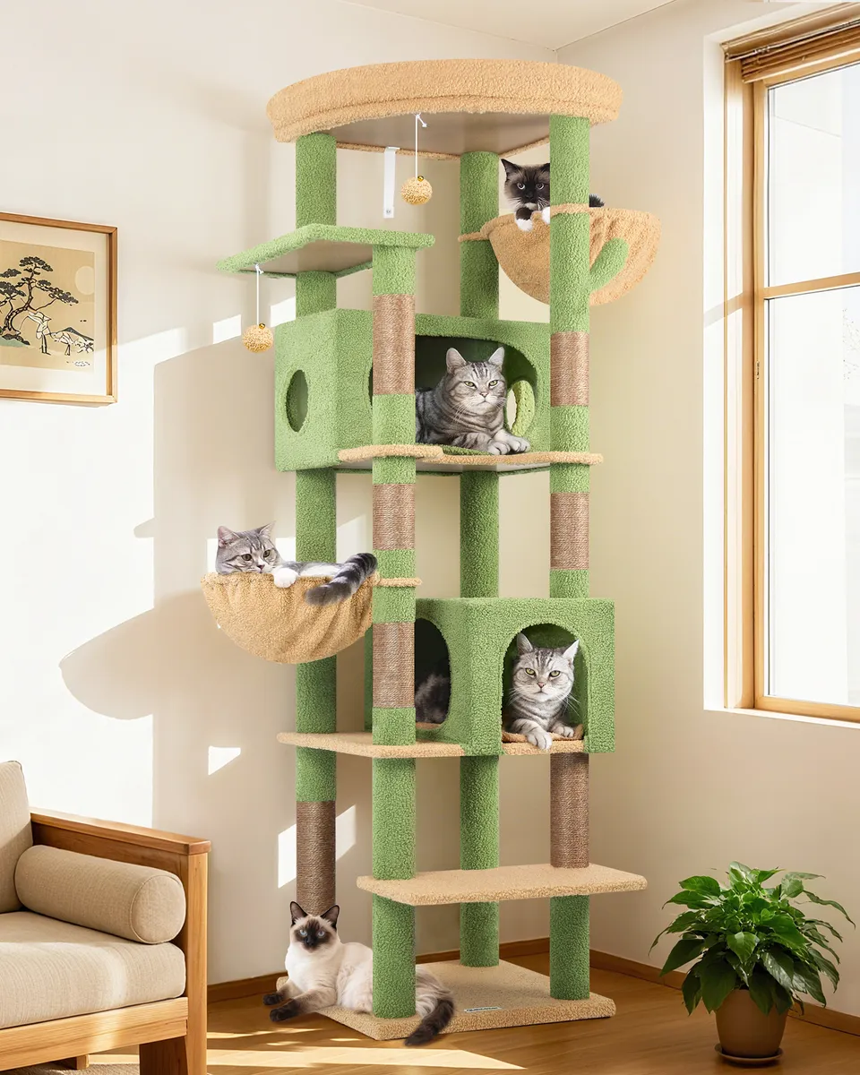 globlazer-s74-arbre-chat-vert-cactus-74-pouces-grand image 1